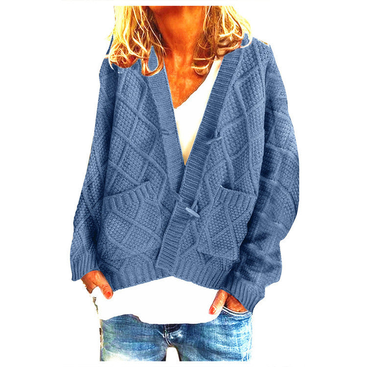 Damen Grobstrick-Cardigan mit praktischen Taschen und modernem Schnitt R&B