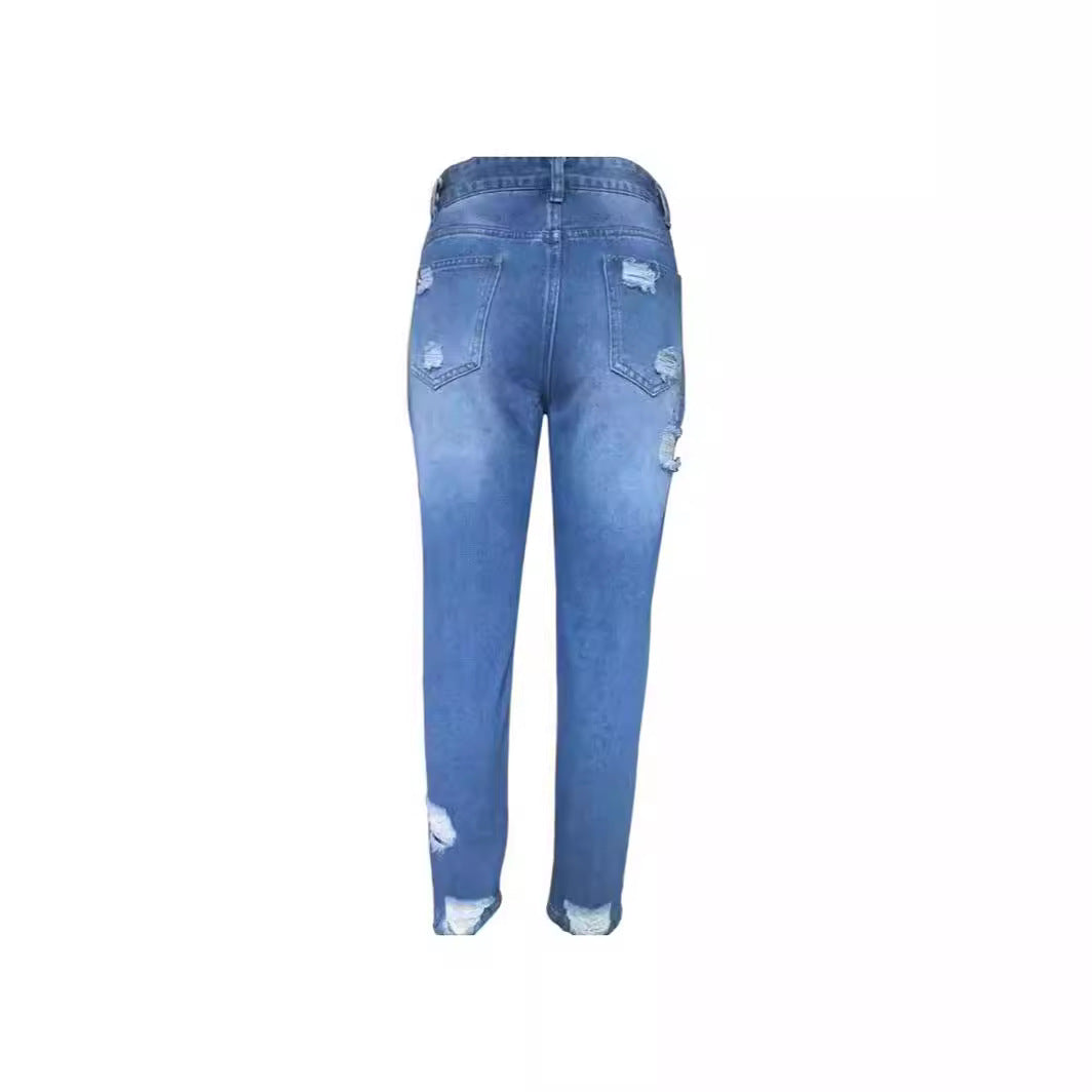 Damen Ripped Jeans im Used-Look R&B