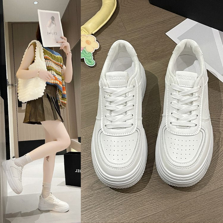 Damen modische Plateau-Sneaker mit atmungsaktivem Obermaterial und rutschfester Sohle R&B