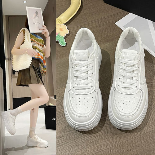 Damen modische Plateau-Sneaker mit atmungsaktivem Obermaterial und rutschfester Sohle R&B