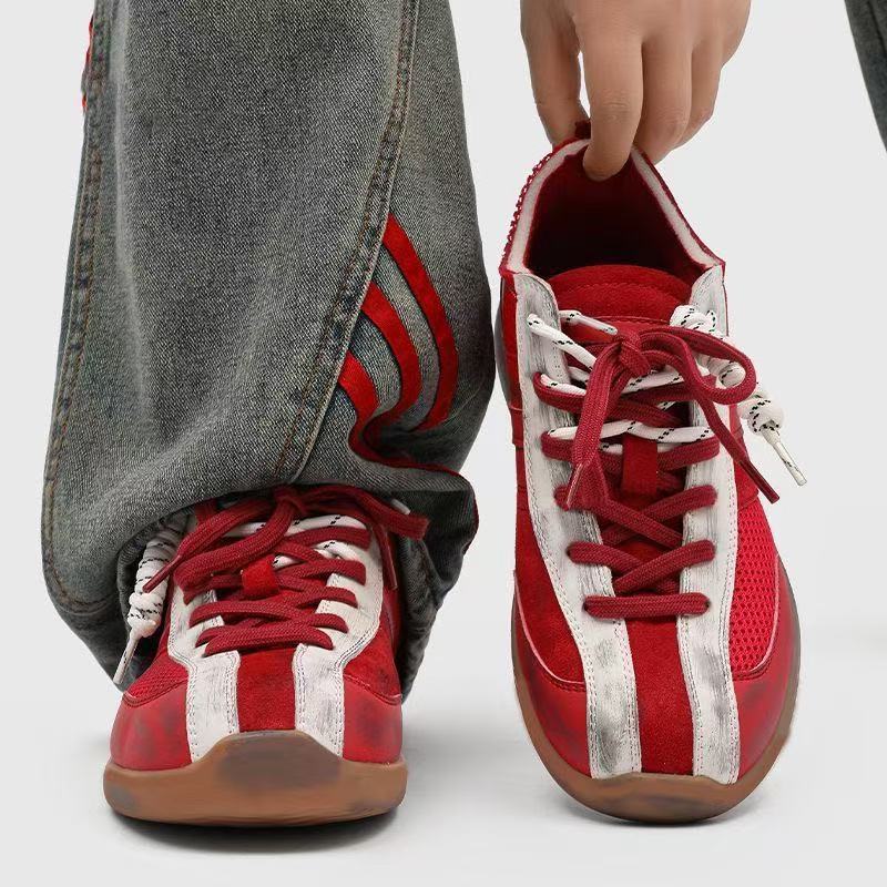 Damen Sportliche Sneaker mit atmungsaktiven Elementen und individueller Schnürung R&B