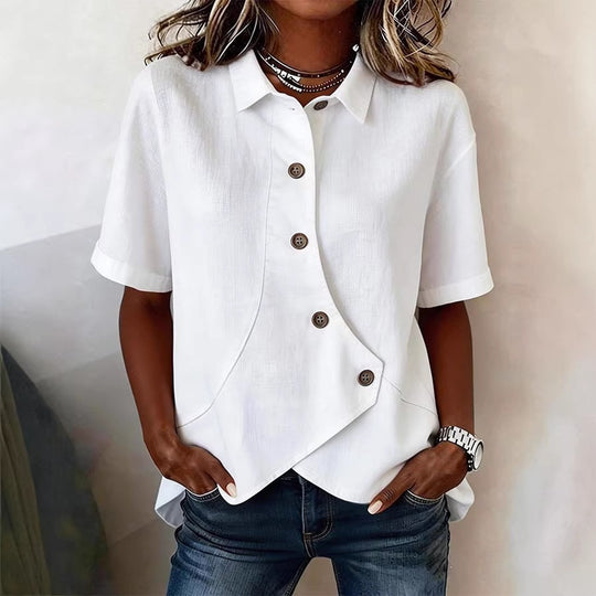Damen Besonders gestaltete Bluse mit einzigartigem Knopfdetail R&B