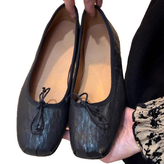 Damen Ballerinas mit quadratischer Zehenform und elegantem Riemenverschluss R&B
