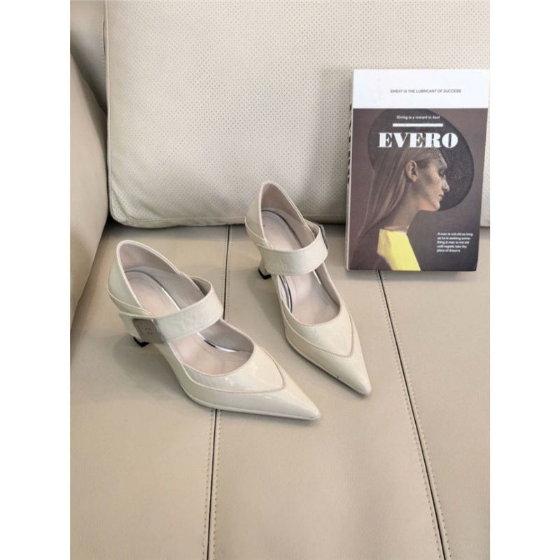 Damen elegante spitze Pumps mit verstellbarem Riemen R&B