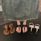 Damen Zehentrenner-Sandalen mit modischem Riemendesign und verstellbarem Riemen R&B