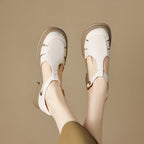 Damen Plateau-Sandalen im eleganten T-Strap Design mit modischem Verschluss