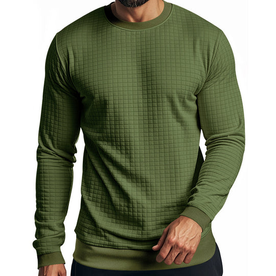 Herren Langarm-Sweatshirt mit strukturiertem Design und elastischem Bund R&B