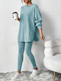 Damen lässiges Lounge-Outfit mit oversized Pullover und Leggings R&B