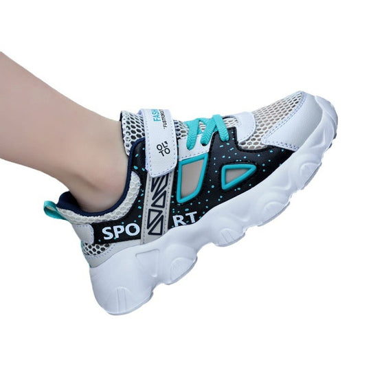 Damen sportliche Sneaker mit atmungsaktiver Mesh-Oberfläche und praktischem Klettverschluss R&B
