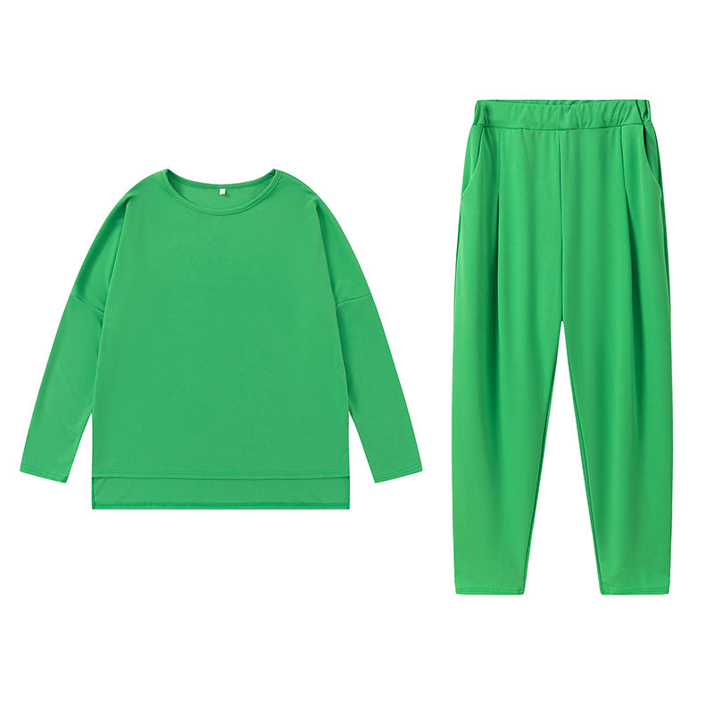 Damen Sportliches Sweat-Outfit mit elastischem Bund und geräumigen Taschen R&B