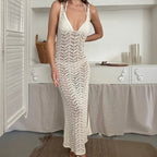 Damen Häkel-Maxikleid R&B