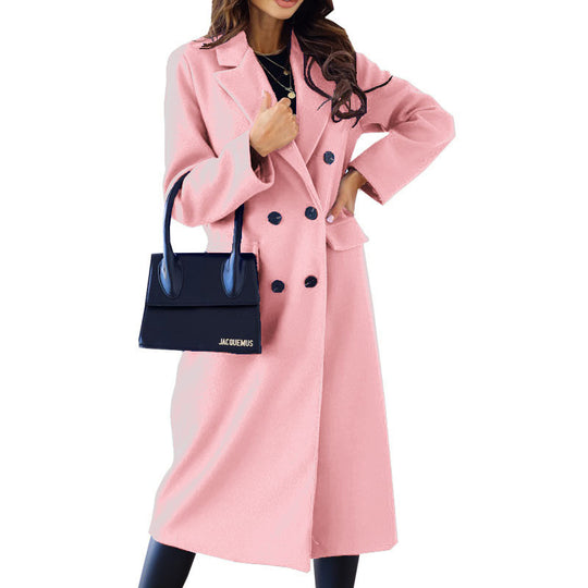 Damen Elegante und modische Wollmantel R&B
