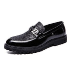 Damen Elegante Mokassins mit glitzerndem Obermaterial R&B