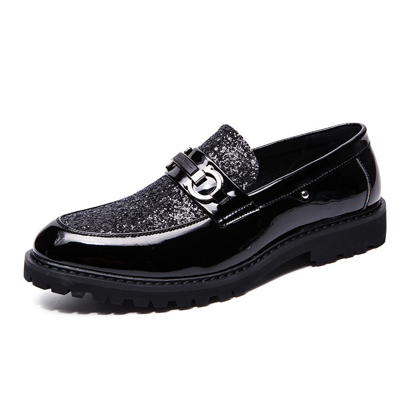 Damen Elegante Mokassins mit glitzerndem Obermaterial R&B