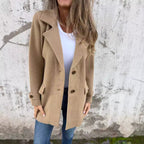 Damen Modische und vielseitige Doppelreiher-Jacke R&B