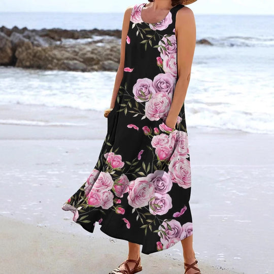 Damen Maxikleid mit floralem Design R&B