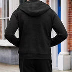 Herren stylische Jacke mit strukturiertem Design und praktischem Reißverschluss R&B