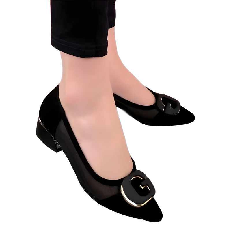Damen Elegante Pumps mit transparente Einsätze und modischem Dekor R&B