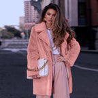 Damen Flauschteppich Mantel R&B