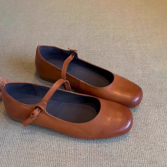 Damen Ballerinas mit elegantem Riemenverschluss und weicher Innensohle R&B