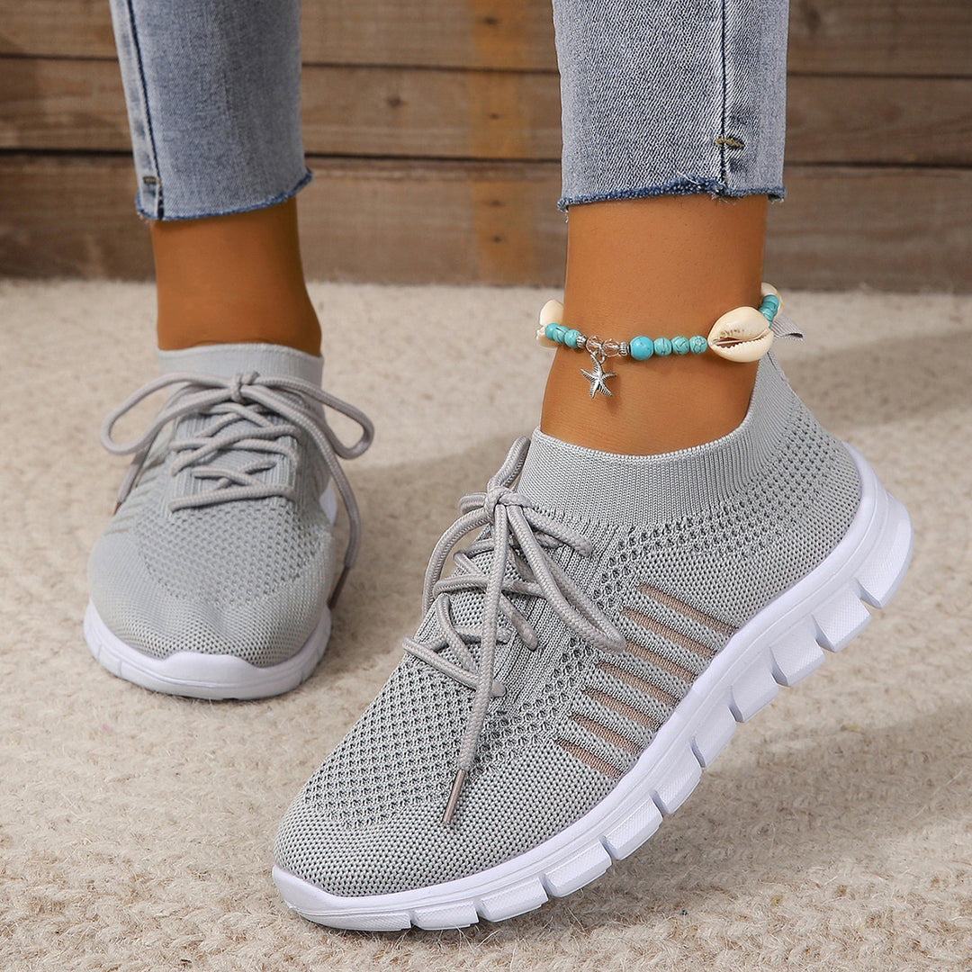 Damen Modische und atmungsaktive Sneakers mit elastischem Obermaterial R&B