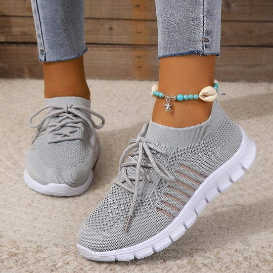 Damen Modische und atmungsaktive Sneakers mit elastischem Obermaterial R&B