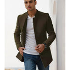 Herren eleganter Steppjacke im modernen Schnitt mit hochgeschlossenem Kragen R&B
