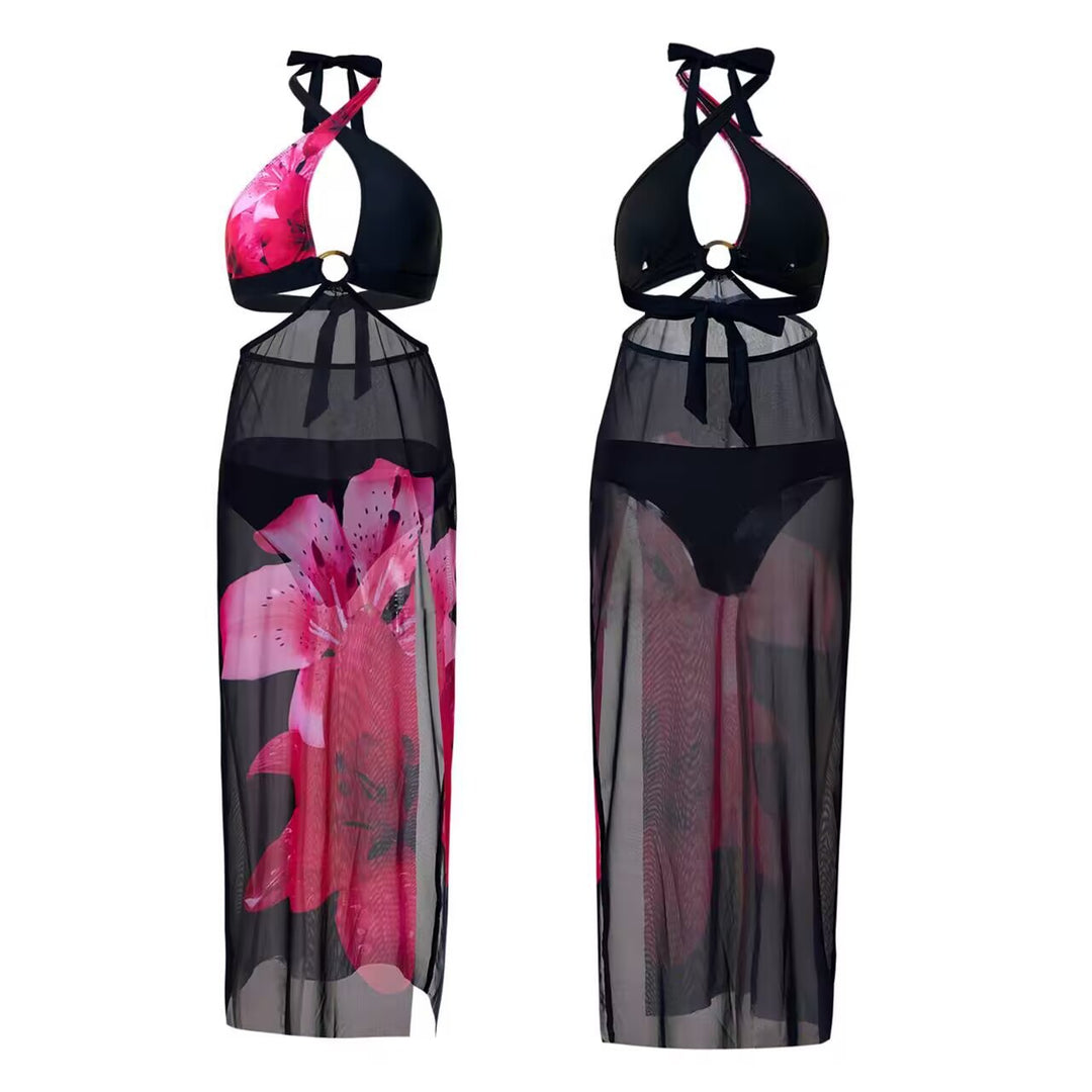 Damen Bikiniset mit transparentem Cover-Up R&B