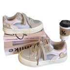 Damen Trendige Sneaker mit modischer Oberflächenstruktur und atmungsaktiver Innensohle