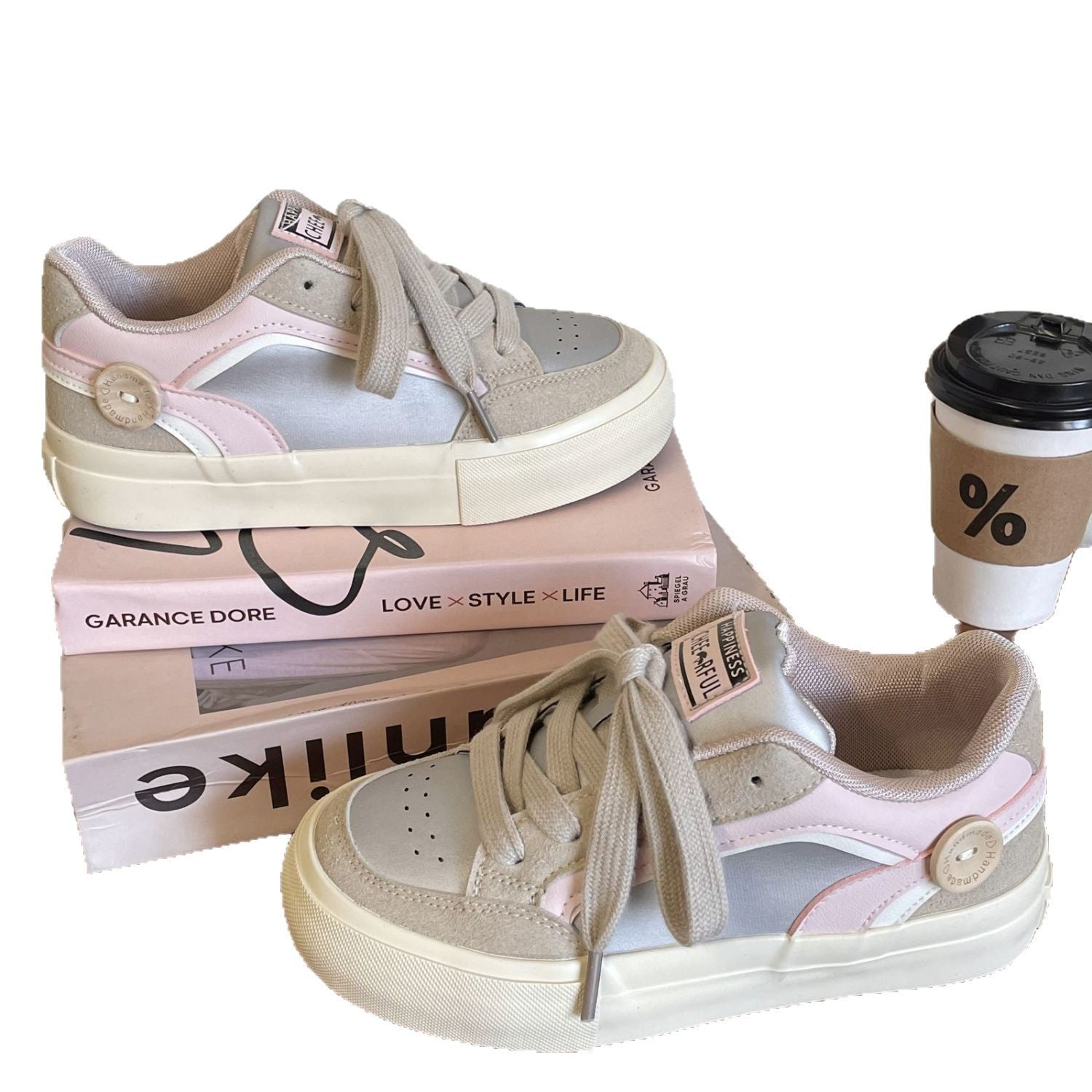Damen Trendige Sneaker mit modischer Oberflächenstruktur und atmungsaktiver Innensohle