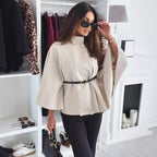 Damen Cape-Jacke mit stylischem Gürtel und eleganter Struktur R&B
