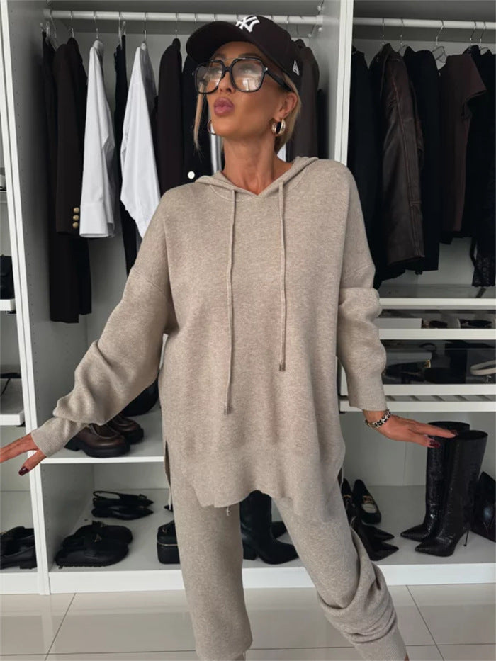 Damen lässiges Sport-Set mit oversized Hoodie und lässigen Jogginghosen R&B
