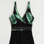 Damen Eleganter Badeanzug mit floralem Design und sportlichem Schnitt R&B