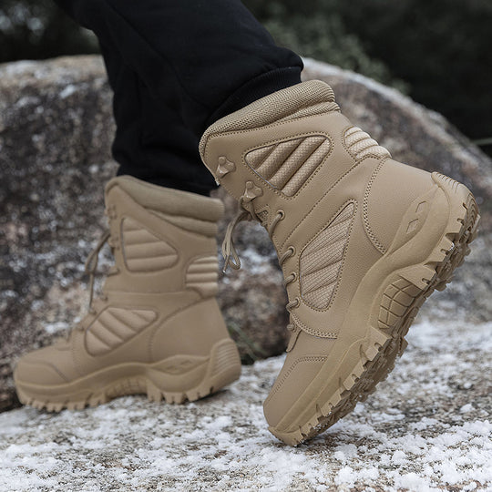 Herren robuste wasserabweisende Winterstiefel mit rutschfester Sohle R&B