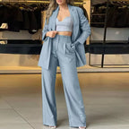 Damen Oversized Blazer und weite Hose Set R&B