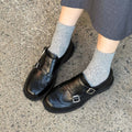 Damen stilvolle Slipper mit modischer Schnallenverzierung R&B