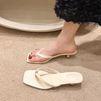 Damen elegante Zehensandalen mit verstellbaren Riemen R&B