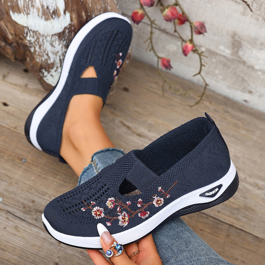 Damen Komfortable Webschuhe mit floralem Design R&B