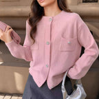 Damen Strickjacke mit eleganten Knopfdetails und praktischen Taschen R&B