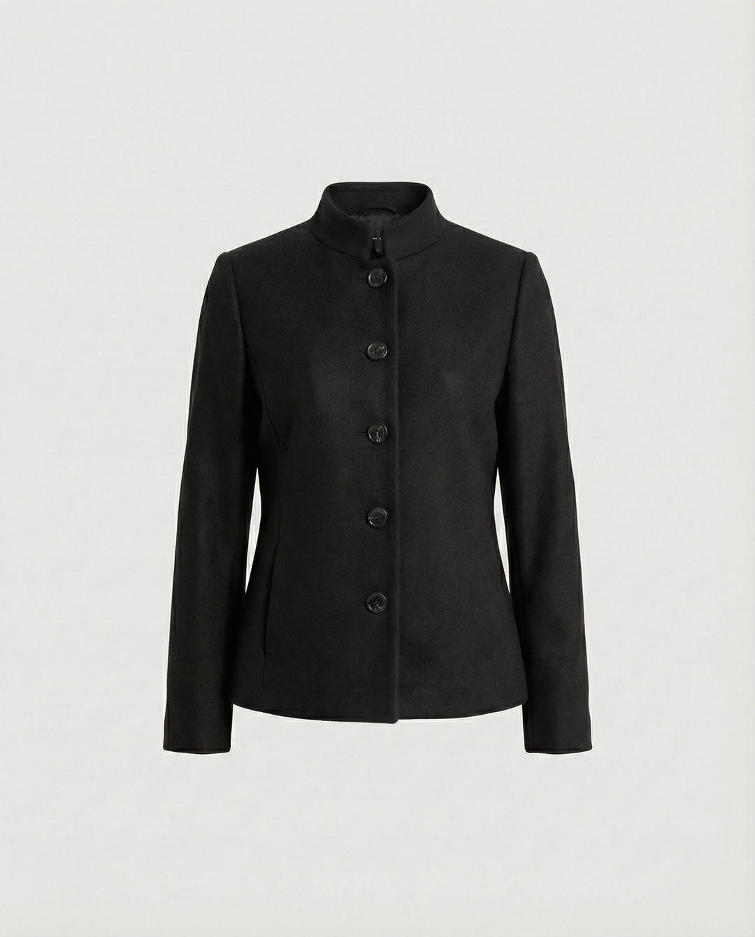 Eleganter Roter New Chinese Style Blazer mit Stehkragen und Schulterpolstern
