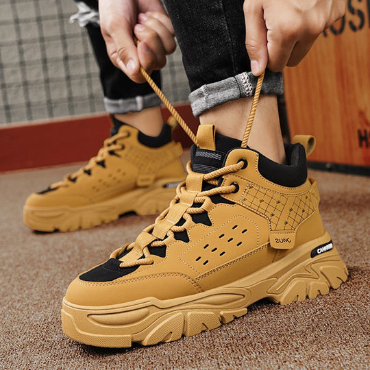 Damen Sportliche High-Top Sneaker mit strukturiertem Obermaterial und dämpfender Sohle R&B