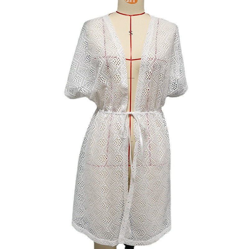 Damen eleganter Häkel-Strandüberwurf R&B