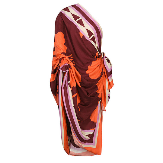 Damen Eleganter asymmetrischer Badeanzug mit stylischem Muster R&B