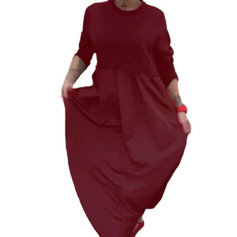 Damen Langarm Kleid mit schwingendem Rockteil und modischer Passform R&B
