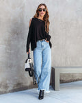 Damen Lässiger Oversized Pullover mit Cut-Out-Ärmeln R&B