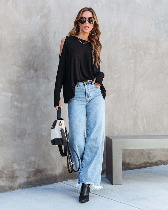 Damen Lässiger Oversized Pullover mit Cut-Out-Ärmeln R&B
