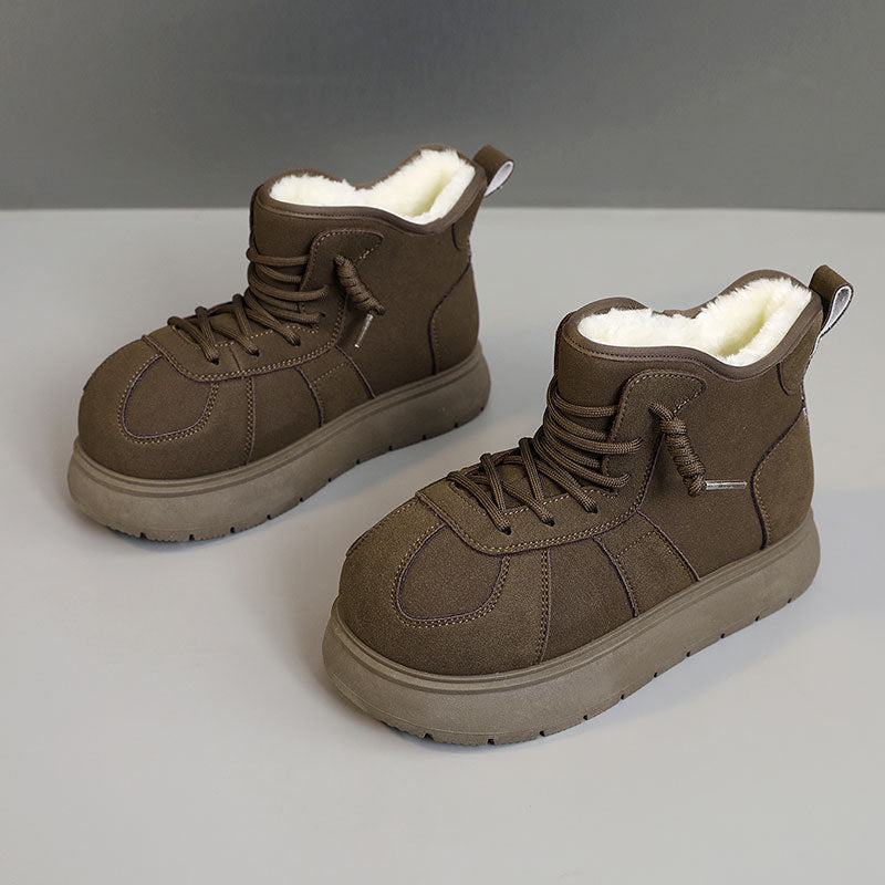Damen warme hochgeschnittene Sneakers mit kuscheligem Innenfutter R&B