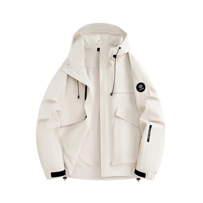 Herren multifunktionale Outdoor-Jacke mit verstellbarer Kapuze