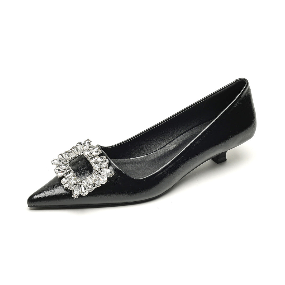 Damen elegante spitze Ballerinas mit funkelnder Applikation R&B