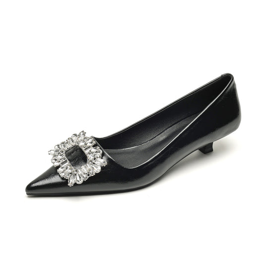 Damen elegante spitze Ballerinas mit funkelnder Applikation R&B